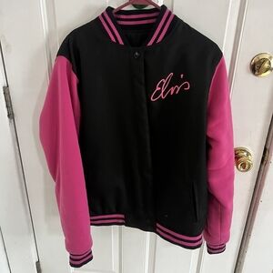 ELVIS Reversible Black Jacket with Pink Accents